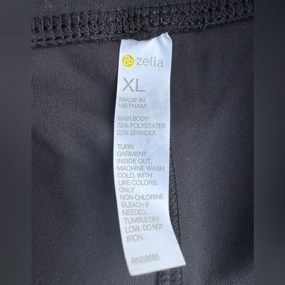 Zella Black Active Biker Shorts Size XL Pull-On Stretch‎ Yoga Workout Gym NWT - Picture 6 of 6